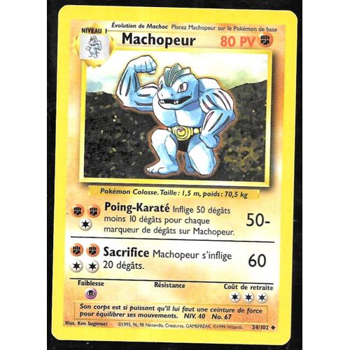 Carte Pokémon Machopeur 34/102 - Set De Base Wizards (Vf)