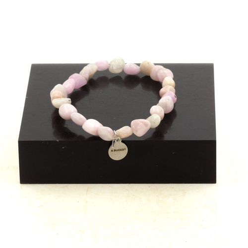 Bracelet Perles Kunzite Du Brésil. Fabriqué En France. Taille Personnalisable.