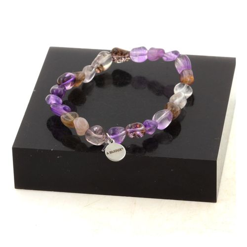 Bracelet Perles Auralite Du Canada. Fabriqué En France. Taille Personnalisable.