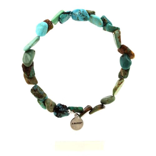 Bracelet Perles Turquoise Africaine D'afrique. Fabriqué En France. Taille Personnalisable.