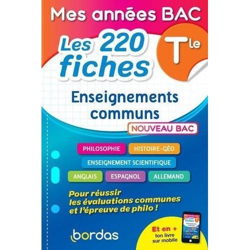 Les 220 Fiches Enseignements Communs Tle