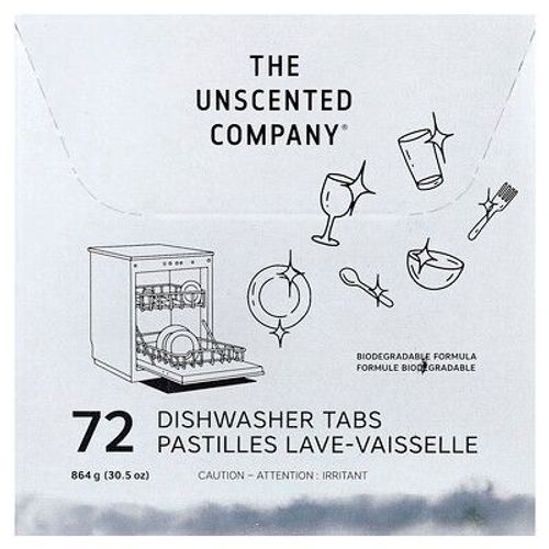 The Unscented Company, Pastilles pour lave-vaisselle, 72 pastilles, 864 g