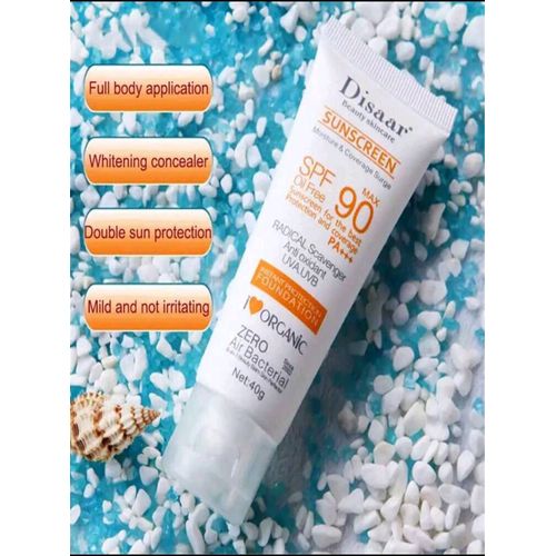 2 Pièces Crème Éclaircissante Pour Écran Solaire Imperméable À L'eau Et À Longue Durée Spf90 Pour Le Corps Et Le Visage 