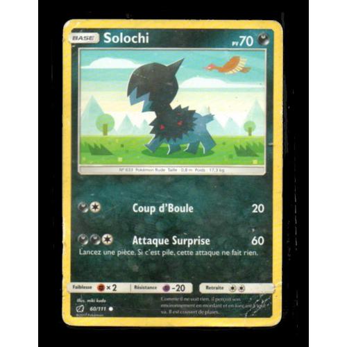 Carte Pokemon Solochi 70pv / Édition Soleil Et Lune - Invasion Carmin / N°60/111