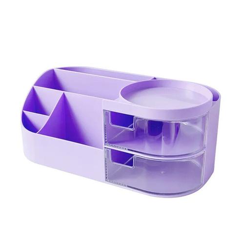 Violet1 - Stylo Créatif Kawaii Pour Enfants, Boîte De Rangement De Grande Capacité, Style Ins, Bureau Étudiant, Anti-Poussière