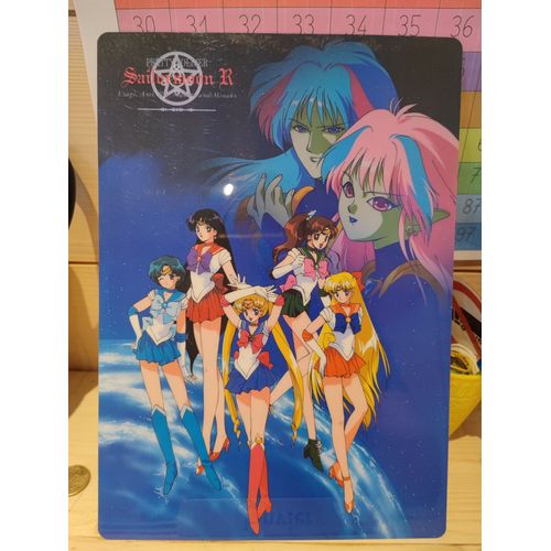 Shitajiki / Grande Carte Plastifiée Sur La Série Sailormoon Des Années 1990, Produit Derivé Officiel Japonais.