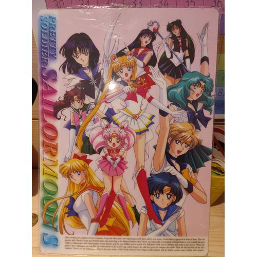 Shitajiki / Grande Carte Plastifiée Sur La Série Sailormoon Des Années 1990, Produit Derivé Officiel Japonais.