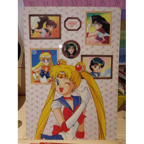 Shitajiki / Grande Carte Plastifiée Sur La Série Sailormoon Des Années 1990, Produit Derivé Officiel Japonais.