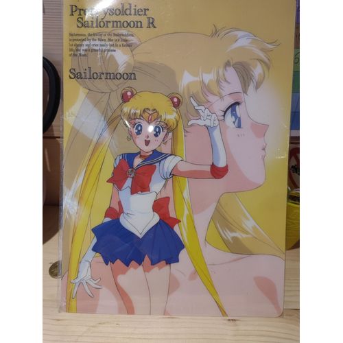 Shitajiki / Grande Carte Plastifiée Sur La Série Sailormoon Des Années 1990, Produit Derivé Officiel Japonais.