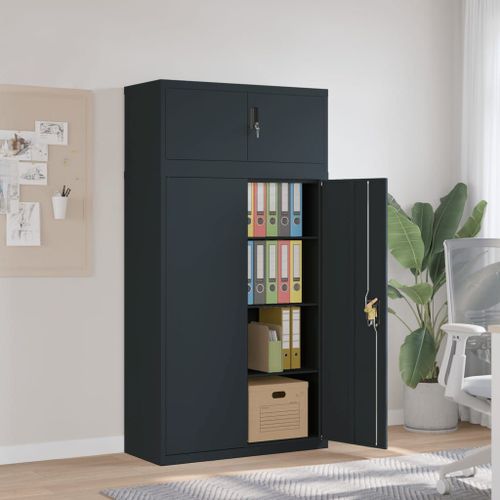Vidaxl Classeur Anthracite 90x40x180 Cm Acier