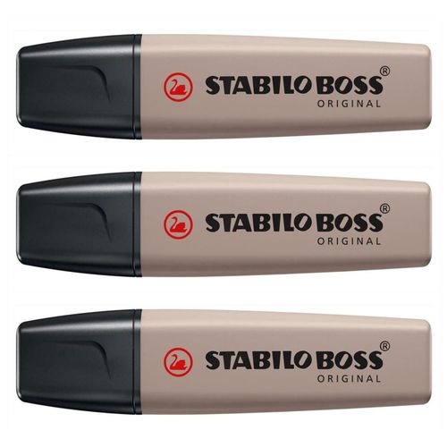 Stabilo Lot De 3 Surligneurs Boss Original Naturecolors - Gris Taupe
