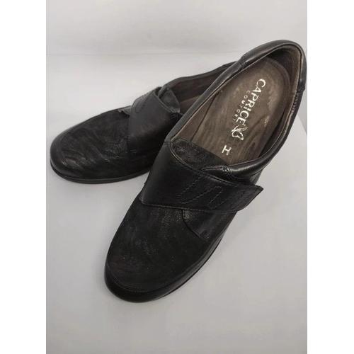 Chaussures Caprice En Cuir Motif Zèbre Noir Pieds Larges H Taille 40