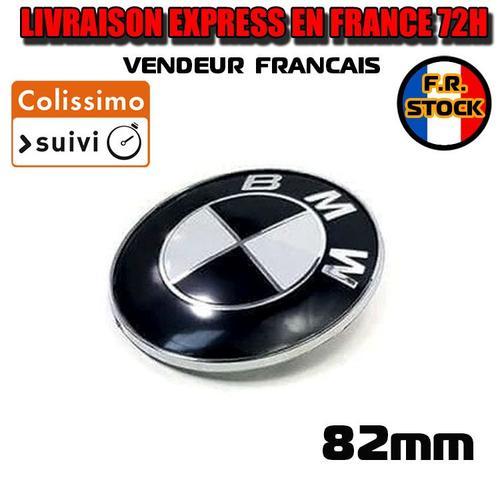 Bmw - Logo De Capot / Coffre - 82mm Noir- Emblème / Insigne / Badge Gdm