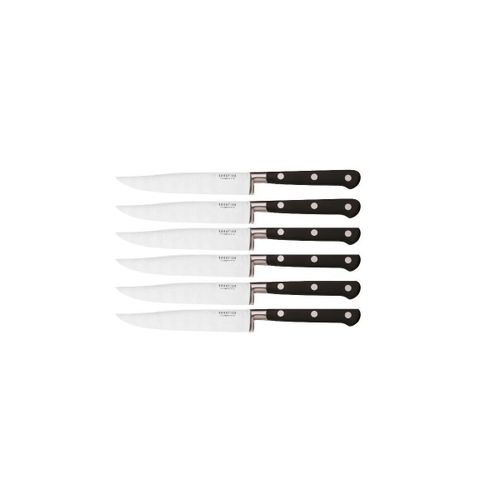 Richardson Sheffield - Coffret 6 Couteaux Steak Lame Lisse Noir 658502