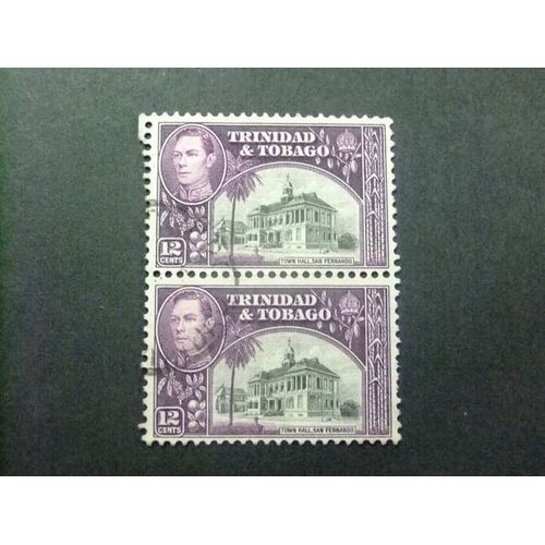 51 Trinidad, Tobago, Colonie Britannique 1938-1944 / Hôtel De Ville Roi George V / Yvert 144 Fu