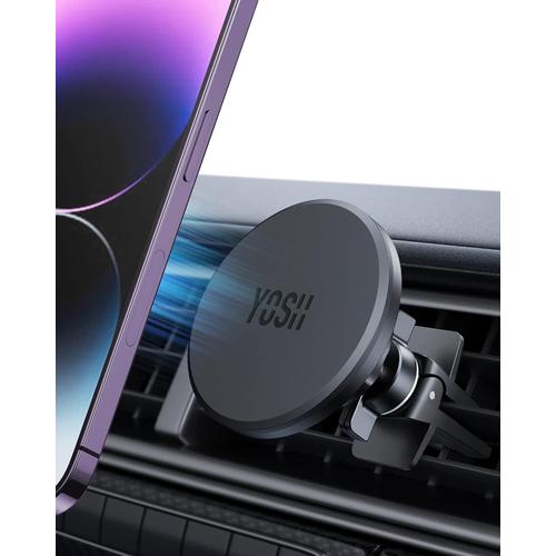 Support Téléphone Voiture Mag-Safe, Aimant Porte Téléphone Voiture  Magnetique, Support Voiture avec Rotation à 360° pour Grille Aération,  Compatible avec iPhone 12 13 14 Pro Pro Max Mini Plus