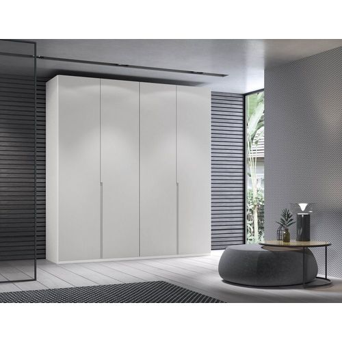 Armoire 4 Portes Polar Gris Laquée 169,2 X 60 X 220 Cm Structure Vide Poignée Sare