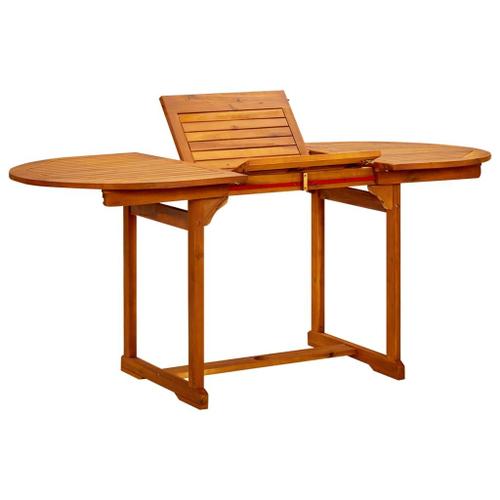 vidaXL Table ¿¿ d?ner de jardin (120-170)x80x75 cm Bois d'acacia massif