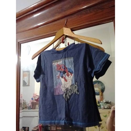 Tee-Shirt Noir Imprimé Coloré 5 Ans Marvel Comics.