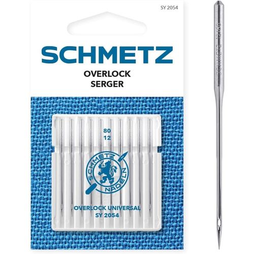 Boîte De 10 Aiguilles Pour Surjeteuse Et Brodeuse Schmetz | Overlock Universal Sy 2054 / 16x75 | Grosseur 80/12