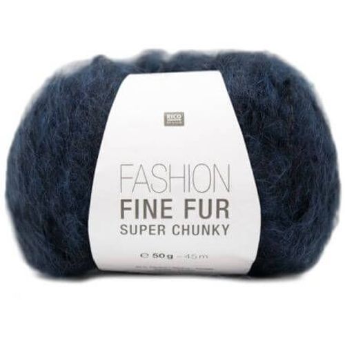 Pelote De Laine Fashion Fine Fur Super Chunky - Rico Design 04 Bleu