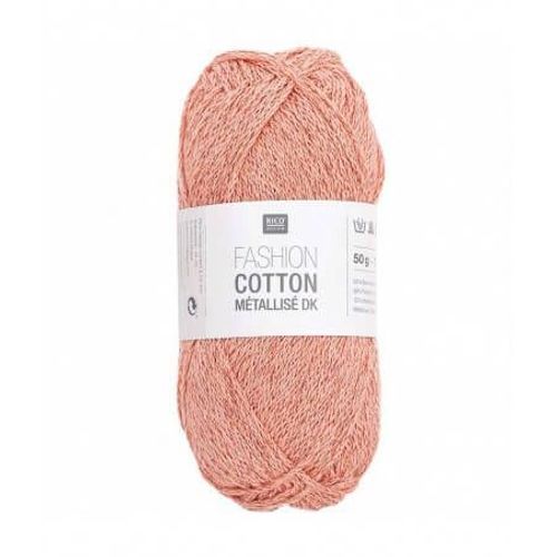 Fil À Tricoter Fashion Cotton Métallisé Dk - Rico Design 24 Rose