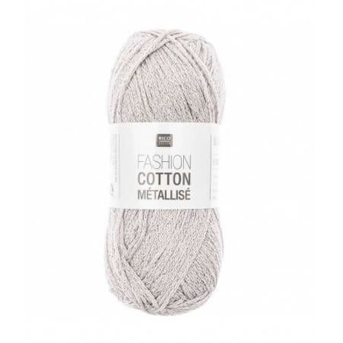 Fil À Tricoter Fashion Cotton Métallisé Dk - Rico Design 27 Rose