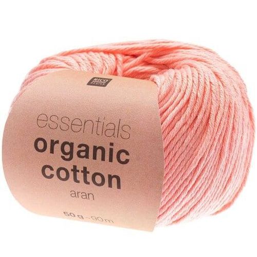 Coton À Tricoter Essentials Organic Cotton Aran - Rico Design 17 Rose