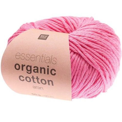 Coton À Tricoter Essentials Organic Cotton Aran - Rico Design 7 Rose