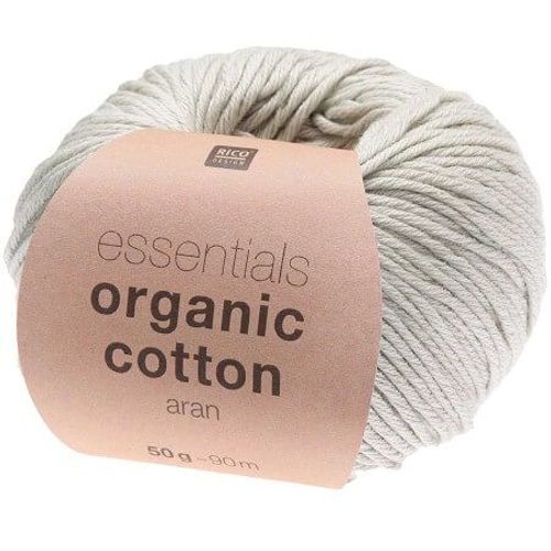 Coton À Tricoter Essentials Organic Cotton Aran - Rico Design 18 Gris