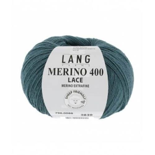 Pelote De Laine À Tricoter Merino 400 Lace - 25gr - Lang Yarns 88 Bleu