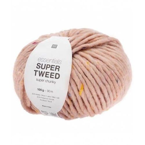 Laine À Tricoter Essentials Super Tweed Super Chunky 100 Gr - Rico Design 02 Rose