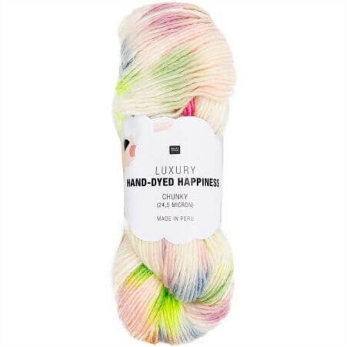 Pelote De Laine Luxury Hand-Dyed Happiness Chunky - 100gr - Rico Design 06 Rouge