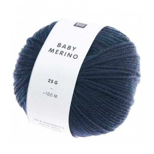 Pelote De Laine Baby Merino - 25gr - Rico Design 06 Bleu Marine