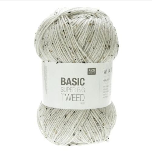 Découvrez La Polyvalence De La Pelote De Laine Basic Super Big Tweed Aran 400gr De Rico Design Blanc (01)