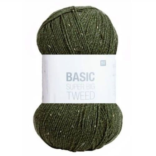 Découvrez La Polyvalence De La Pelote De Laine Basic Super Big Tweed Aran 400gr De Rico Design Vert (07)