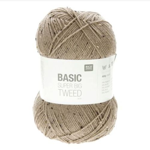 Découvrez La Polyvalence De La Pelote De Laine Basic Super Big Tweed Aran 400gr De Rico Design Marron (02)