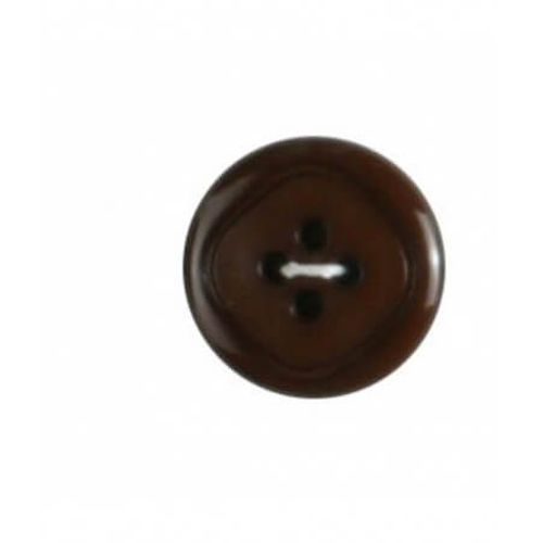 Lot De 4 Boutons Rebord Marron 20 Mm - Distrifil Marron