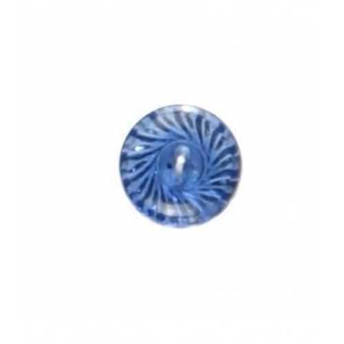 Boutons Bleu Transparent 14 Mm X 6 - Distrifil Bleu