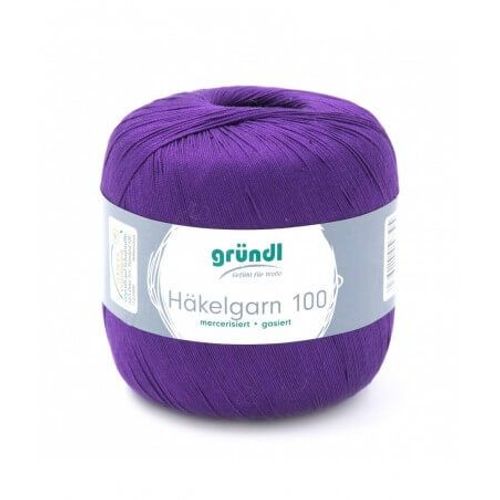 Hakelgarn 100 Fil Coton À Crocheter - Grundl - Certifié Oeko-Tex 135 Violet