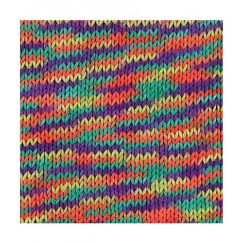 Fil À Tricoter Creative Cotton Print Aran - Rico Design Multicolore (08 - Lilas/Orange Mix)
