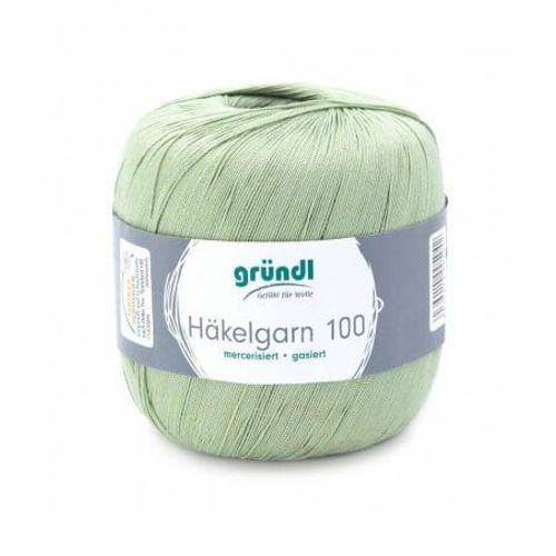 Hakelgarn 100 Fil Coton À Crocheter - Grundl - Certifié Oeko-Tex 123 Vert