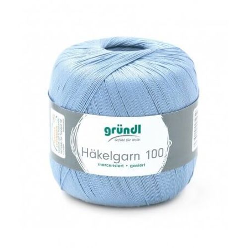 Hakelgarn 100 Fil Coton À Crocheter - Grundl - Certifié Oeko-Tex 121 Bleu