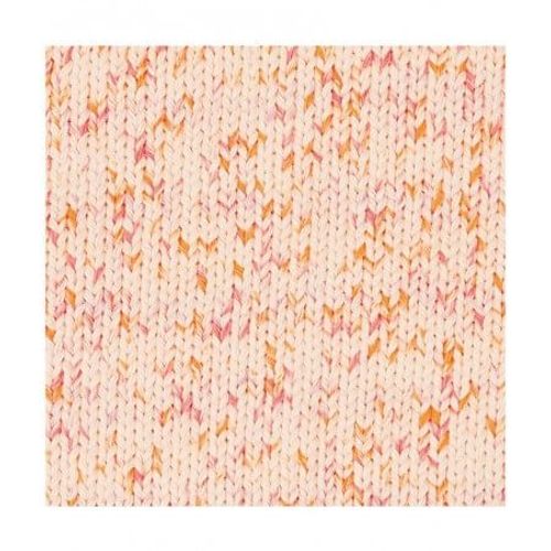 Fil À Tricoter Creative Cotton Print Aran - Rico Design Ecru (016 - Lilas/Orange)