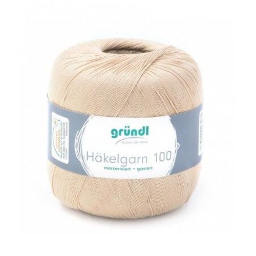Hakelgarn 100 Fil Coton À Crocheter - Grundl - Certifié Oeko-Tex 103 Ecru