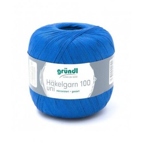 Hakelgarn 100 Fil Coton À Crocheter - Grundl - Certifié Oeko-Tex 130 Bleu