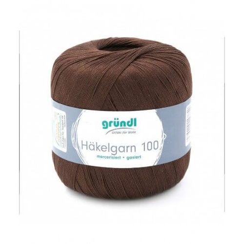 Hakelgarn 100 Fil Coton À Crocheter - Grundl - Certifié Oeko-Tex 138 Marron