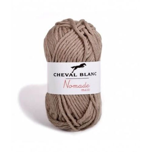 Pelote De Coton À Tricoter Nomade Mix - Cheval Blanc 022 Marron