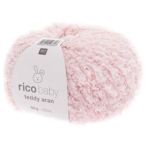 Pelote À Tricoter Rico Baby Teddy Aran - Rico Design 022 Rose