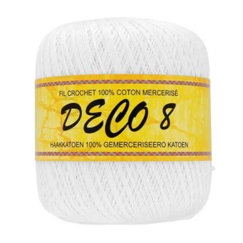 Coton À Crocheter Deco 8 - Distrifil B Blanc